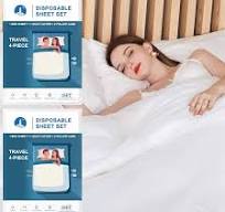2 Pack Portable Bed Sheets - Disposable Bedding Set for Hotel & Travel -  One Time Use Bedsheet, Pillow Case, Quilt Cover : Amazon.in: Home & Kitchen