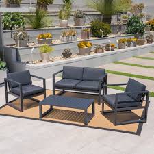 Gdf Studio 297269 New Furniture Aluminum Gray Patio Furniture Patio Outdoor Furniture Sets