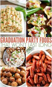 Food forms an integral part of a party or a celebration. Graduation Party Food Ideas Graduation Party Foods Party Food Appetizers Grad Party Food