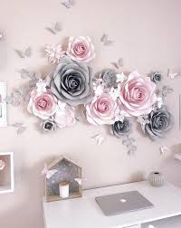 Nursery Paper Flowers Wall Decoration Paper Flower Decor Blush Nursery Decor Elegant Paper Flowers Paper Flower Wall Decor Paper Flower Decor Paper Flower Nursery