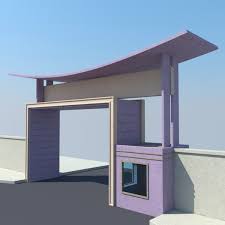 Gate Entrance 3d Model In 2020 Entrance Gates Design Gate Designs Modern Entrance Gates