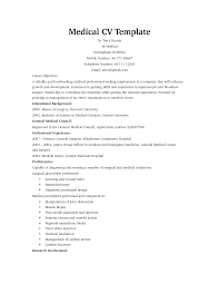 Cv Template Medical Resume Format Medical Resume Template Medical Resume Cv Template