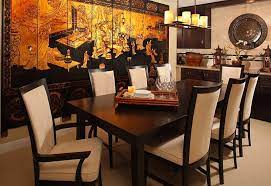 Serene And Practical 40 Asian Style Dining Rooms Asian Dining Room Dining Room French Asian Decor Bathroom