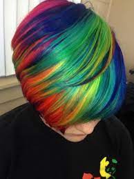 Rainbow Hair Google Search Short Rainbow Hair Hair Styles Short Hair Styles
