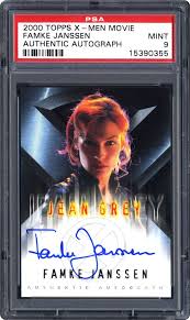I entered the movie theater as a boy and left as a man. 2000 Topps X Men Movie Authentic Autograph Famke Janssen Psa Cardfacts