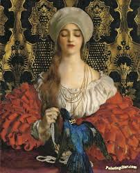 Just a quick study from a photo. The Blue Bird Artwork By Frank Cadogan Cowper Oil Painting Art Prints On Canvas For Sale Paintingstar Com Art Online Store