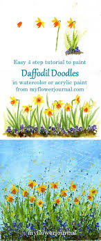 Today i complied easy flower drawings step by step for you. Daffodil Doodles In 4 Easy Steps My Flower Journal