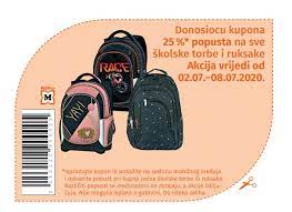 Muller kupon -25% školske torbe i ruksaci