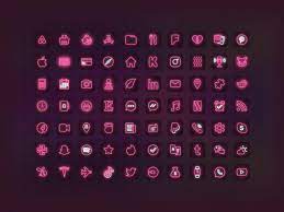Special magenta edition of my most popular gorgeous set of 120 underground neon app icon covers for your ios14 home screen. 70 Ios 14 App Icon Pack Pink Neon Aesthetic For Iphone Home Screen