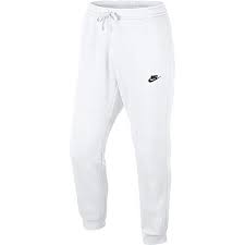 Nike Sportswear Club Fleeced Men S Cuffed Jogger Pants White Black 804408 100 Size 2x Nike Women Outfits Nike Women Sweatpants Cute Sweatpants Outfit