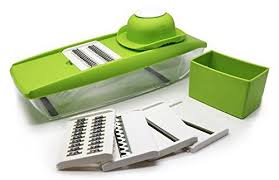 Mandoline Professionnelle 5 En 1 Decoupe Les Fruits Et Les Legumes Rapidement Et Uniformement Livre Avec 5 Lames Differentes En Inox Haute Qualite Un Pouss Fruits Fruit Inox
