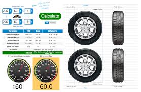 Tire Size Calculator Compare Tires Online
