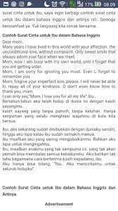 Contoh cv bahasa inggris berikut kumpulan cv yang dapat kamu gunakan untuk keperluan melamar kerja atau yang lain disertai berbagai pilihan keahlian. Buatkan Contoh Surat Dalam Bahasa Inggris Dan Artinya Buat Ibu Brainly Co Id