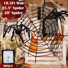See the best & latest giant halloween spiders for house on iscoupon.com. Giant Spider Web Halloween Spider Decorations 2 Large Hairy Spiders Super Stretch Cobweb Spooky Spider Webbing For Outdoor Yard Haunted House Halloween Party Decor 10 5 Ft Black Spider Web Set Buy Online