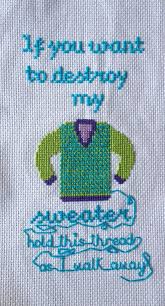 Undone The Sweater Song Weezer Lyrics Cross Stitch Quotes Cross Stitch Projects Ideas Cross Stitch Funny