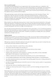 Personal Statement Writing Guide