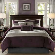 I was also drawn to the brightness of lime green and purple bedding as being reversible, the duvets of these lime green and black comforter sets come in lime green and black respectively. Madison Park 7 Pc Micro Suede Purple Comforter Set In Cal King Or Queen King For Sale Online Ebay