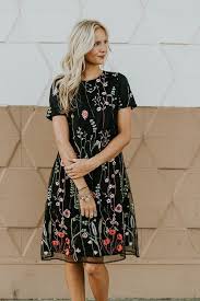 Black Embroidered Dress For Women Roolee Black Embroidered Dress Embroidered Dress Dresses