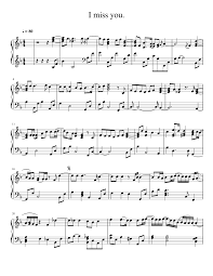 At that moment that person is feeling low. I Miss You Piano Sheet Music For Piano Solo Musescore Com