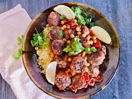 Moroccan meatballs made with minced turkey & served with giant cous cous, roasted mediterranean vegetables and a rich and spicy moroccan sauce. Moroccan Meatballs Recipe Live Love Laugh Food