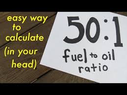 50 1 fuel to oil ratio easy way to calculate youtube