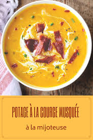 Potage A La Courge Musquee A La Mijoteuse Food Good Food Recipes