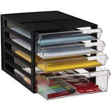 Great savings & free delivery / collection on many items. J Burrows Desktop File Storage Organiser 4 Drawer Black Officeworks