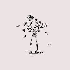 Flower doodles in a vase. Doodles Aesthetic Cute Simple Drawings Novocom Top