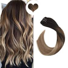 Hair extentions long brown bleach blonde hair extensions clip hair feels human. Blonde Balayage Clip In Hair Extensions Black Root Human Hair Ugeathair
