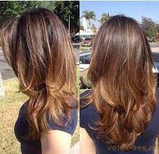This look has two layers, but the hair is definitely pushed back to fall behind the ears. Haircuts