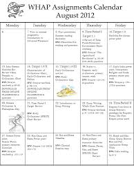 whap assignments calendar august ppt video online download