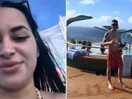 Cubana le gasta broma viral a su marido en jacuzzi de un crucero: "Le  compré un short que se deshace en el agua"