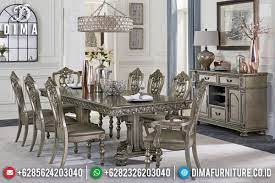 Meja Makan Mewah New Desain Ukiran Klasik Jepara Ttj 0238 Meja Makan Mebel Desain