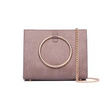 Mauve Moda Handbag Rose Gold Handbag Detailed Bracelet Rose Gold