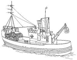 Fishing Boat Sea Fishing Boat Coloring Pages Boat Coloring Pages Fishing Boats