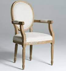 Round Back Dining Chairs Arm Chair Natural Wood Legs Dining Chair Solid Linen Dining Chairs Upholstered Chairs Dining Room Chairs Contemporary Dining Fabric Dining Room Chairs