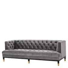 Tufted sofa online market with greatest options of tufted sofa. Gray Velvet Tufted Sofa Eichholtz Castelle Classic Velvet 3 Seater Chesterfield Living Room Couch Modern Luxury Furniture Buy Online In Bermuda At Bermuda Desertcart Com Productid 144937040