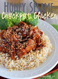 Honey Sesame Crock Pot Chicken Recipe Recipes Pot Recipes Food