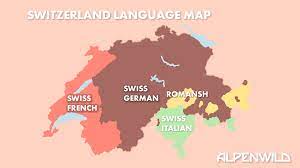 Here, the country is distributed by four areas that are each corresponding to its four official languages. Languages Of Switzerland Alpenwild