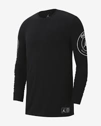 Black And White Jordan Shirt Paris Saint Germain X Jordan Long Sleeve Tee