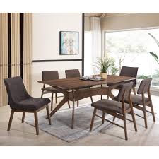 Dining tables counter height tables dining room chairs dining benches counter + bar stools. Mayberry Hill Razor 7 Piece Dining Set In Walnut Nebraska Furniture Mart