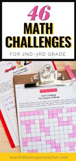 No Stress Math Challenges Engage Your High Flying 2nd And 3rd Grade Elementary Students With These Fun Math Activ Math Challenge Math Homework Math Enrichment