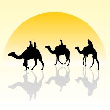 The domestication of the camel in the ancient near east. Camel Caravan Silhouette With Sunset Vector Image