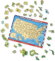 Melissa & doug usa map wooden puzzle, 45pc. Amazon Com Melissa Doug Usa Map Sound Puzzle Wooden Puzzle With Sound Effects 40 Pcs Melissa Doug 715 Toys Games