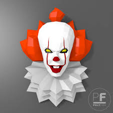Pictures of it the clown 2017. Pennywise Stephen King 2017 It Origami 3d Evil Clown Etsy