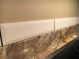 2 inc x 4 inch white glossy finish beveled porcelain subway tile shower walls, backsplashes wall tile on 12x12 mesh for easy installation ( box of 10 individual sheets) $98.45. Backsplash Advice 3x12 Bevelled Subway Tile