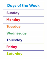 This download contains flashcards for the days of the week. 7 Best Printable Days Of The Week Chart Printablee Com