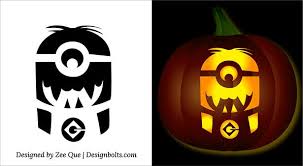 5 Free Best Halloween Minion Pumpkin Carving Stencils Patterns Ideas Printable Templates For Kids 2015 Pumpkin Carving Pumpkin Carvings Stencils Minion Pumpkin