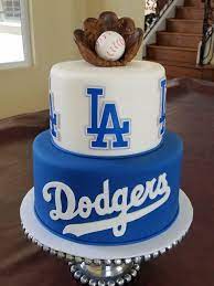Los Angeles Dodgers Cake Baseball Birthday Cakes La Dodgers Birthday Party Dodgers Birthday Party