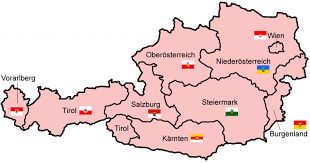 Burgenland kärnten niederösterreich oberösterreich salzburg steiermark tirol vorarlberg wien Besuchte Regionen Bundeslander In Osterreich Homepage Von Gerald Stutz